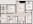 780 sq. ft. A4 floor plan