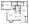 955 sq. ft. B1 floor plan