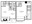 818 sq. ft. E floor plan