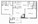 950 sq. ft. B2 floor plan
