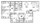 1,115 sq. ft. D1 floor plan