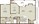 914 sq. ft. A3 floor plan