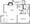 815 sq. ft. A2 floor plan