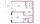 625 sq. ft. floor plan