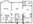 803 sq. ft. C floor plan