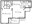 718 sq. ft. A1 floor plan