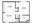 600 sq. ft. S6 floor plan