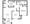 828 sq. ft. A3 floor plan