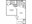 556 sq. ft. Villa floor plan