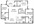 1,111 sq. ft. C floor plan