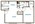 815 sq. ft. A2 floor plan