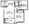 898 sq. ft. 60% floor plan