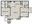 916 sq. ft. B1 floor plan