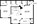838 sq. ft. A3 floor plan