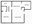 668 sq. ft. 1-B floor plan