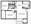 1,036 sq. ft. C floor plan