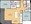 1,153 sq. ft. B2 floor plan