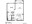 600 sq. ft. to 612 sq. ft. A1 floor plan