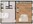 605 sq. ft. Plan B floor plan