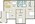 1,117 sq. ft. B7-R floor plan
