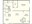 741 sq. ft. A3 floor plan