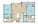1,139 sq. ft. B3 floor plan