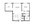 840 sq. ft. A3 floor plan