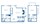 1,105 sq. ft. B2 floor plan