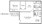 883 sq. ft. D floor plan