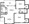 832 sq. ft. B1-RWD floor plan