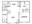 663 sq. ft. B floor plan