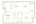 818 sq. ft. B1 floor plan