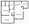 861 sq. ft. 2-1 floor plan
