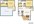 1,019 sq. ft. Gavleston floor plan