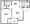 718 sq. ft. A floor plan