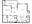 781 sq. ft. floor plan