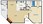 694 sq. ft. Biltmore/A3 floor plan