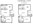 608 sq. ft. 1-1A floor plan