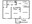 904 sq. ft. B1 floor plan