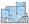 846 sq. ft. A4 floor plan