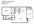 747 sq. ft. A5 floor plan