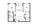 1,043 sq. ft. B1E floor plan