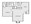 697 sq. ft. A2 floor plan