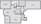 824 sq. ft. A3 floor plan