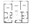 1,075 sq. ft. B3 floor plan