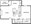 750 sq. ft. A3 floor plan