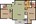 1,003 sq. ft. D floor plan