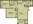 870 sq. ft. B1 floor plan
