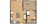 745 sq. ft. Wisteria floor plan