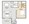 668 sq. ft. A floor plan